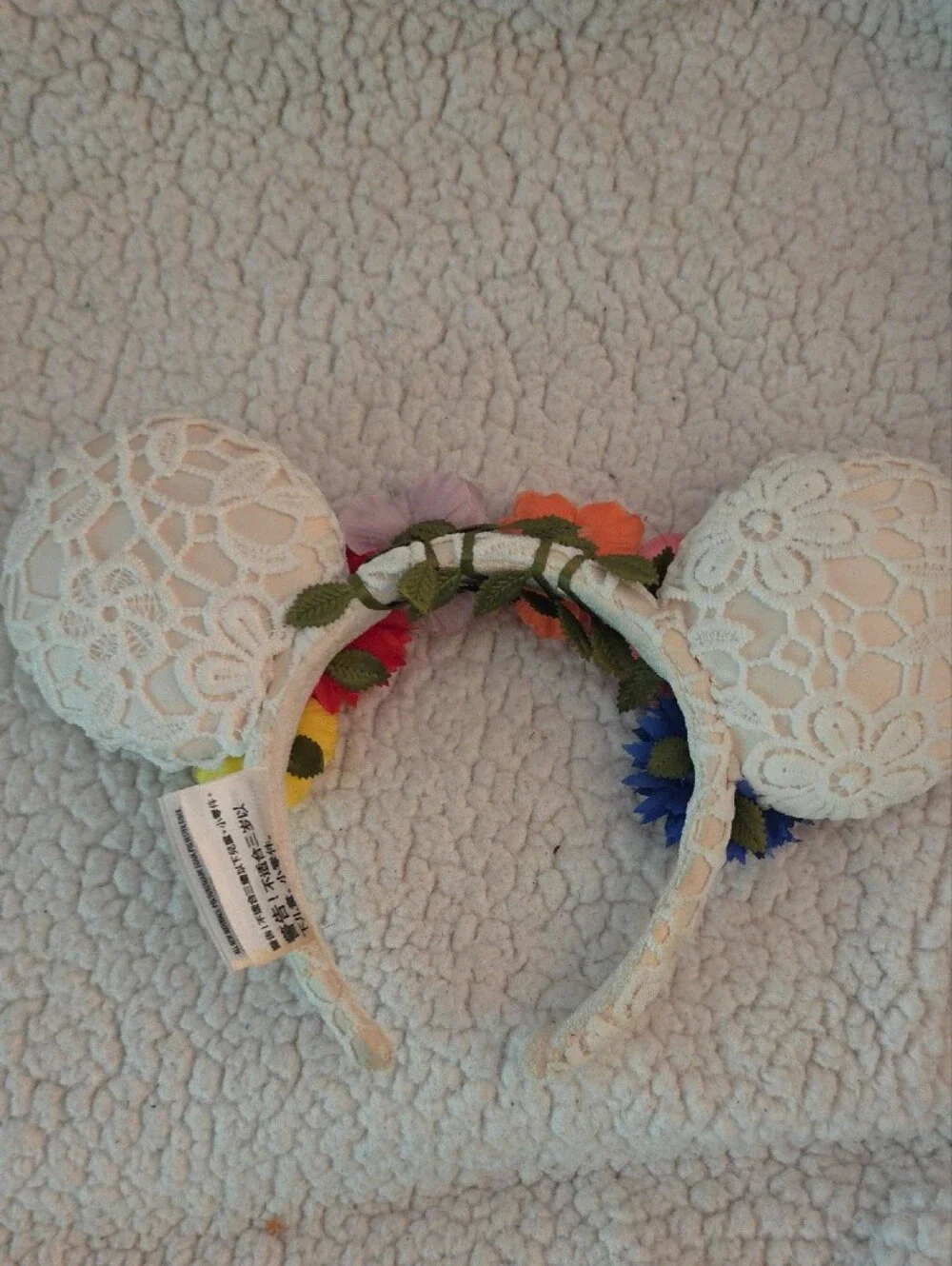 Disney Lace Floral Mouse Ear Headband - Blue, Pink, Orange, Purple, Red, Yellow